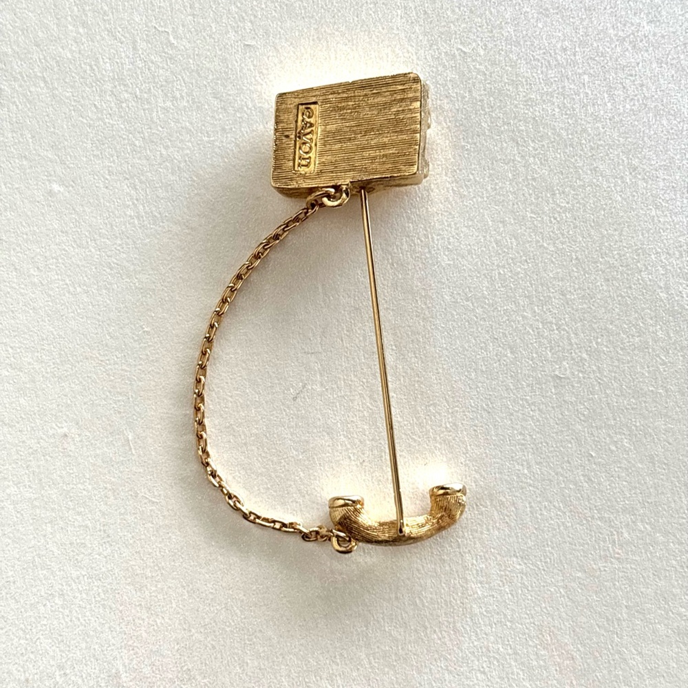 Avon Gold Telephone Stick Pin - Picture 2 of 2